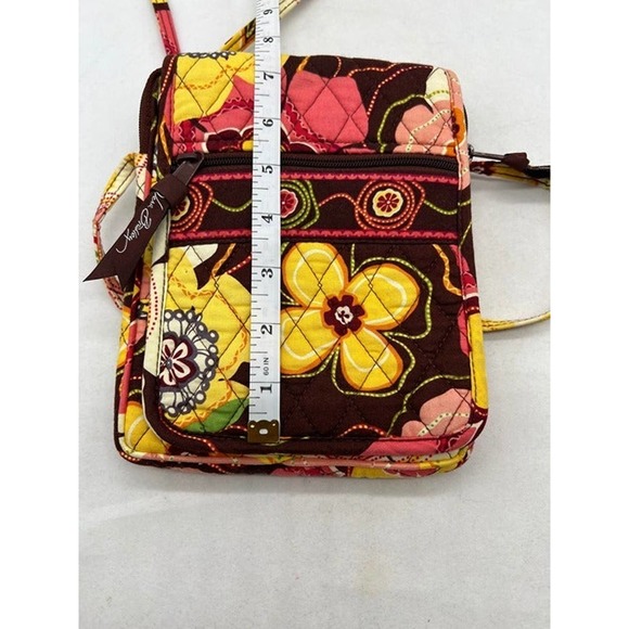 Vera Bradley Mini Hipster Floral Quilt Crossbody Purse in Buttercup Coral Print - Picture 6 of 6